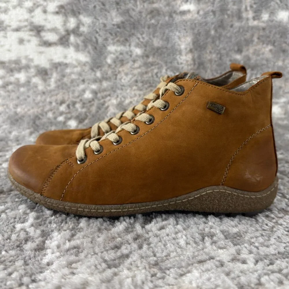 Remonte Tex Womens Size 41/10 Ankle Lace Up Booties Brown Walking Shoes - Picture 5 of 11